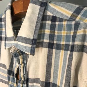 Linen plaid casual shirt